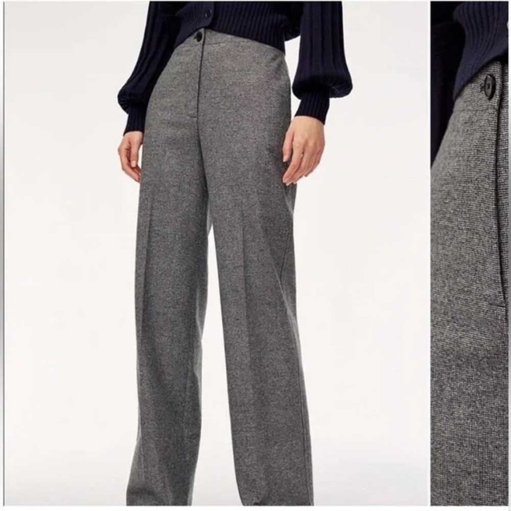 Artizia Madelon Wide Leg Pant in Gray Tweed